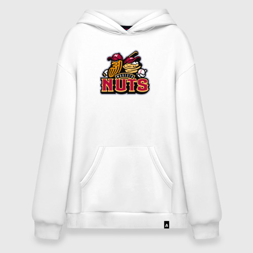 Худи SuperOversize хлопок Modesto Nuts - baseball team, цвет белый