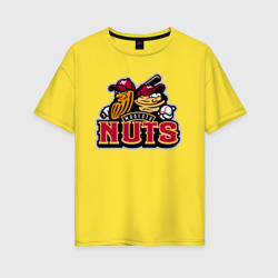 Женская футболка хлопок Oversize Modesto Nuts - baseball team