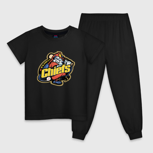 Детская пижама хлопок Peoria chiefs - baseball team, цвет черный