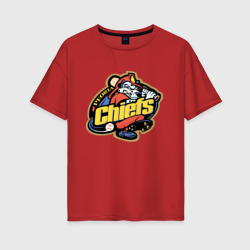 Женская футболка хлопок Oversize Peoria chiefs - baseball team