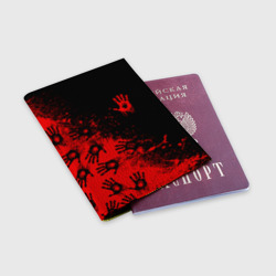 Обложка для паспорта матовая кожа Death Stranding Отпечаток рук паттерн - фото 2
