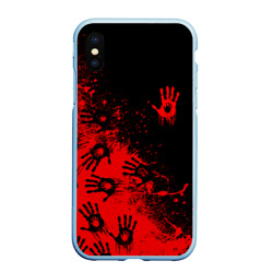Чехол для iPhone XS Max матовый Death Stranding Отпечаток рук паттерн