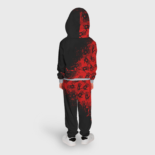 Детский костюм с толстовкой 3D Death Stranding Отпечаток рук паттерн, цвет меланж - фото 4