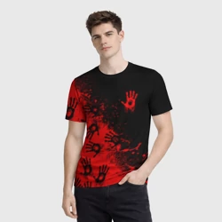 Мужская футболка 3D Death Stranding Отпечаток рук паттерн - фото 2