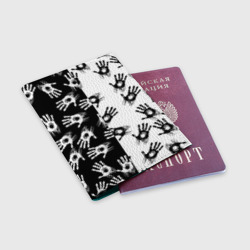 Обложка для паспорта матовая кожа Death Stranding паттерн логотипов - фото 2