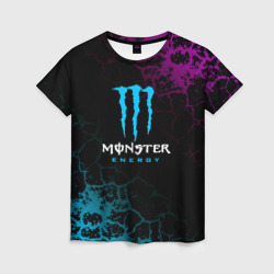 Женская футболка 3D Monster Energy Трещины