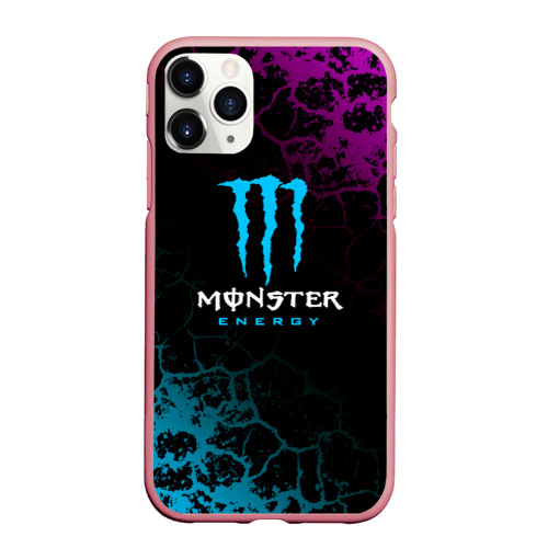 Чехол для iPhone 11 Pro Max матовый Monster Energy Трещины, цвет баблгам