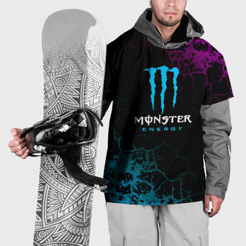 Накидка на куртку 3D Monster Energy Трещины, цвет 3D печать