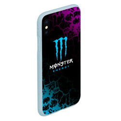 Чехол для iPhone XS Max матовый Monster Energy Трещины - фото 2