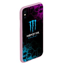 Чехол для iPhone XS Max матовый Monster Energy Трещины - фото 2