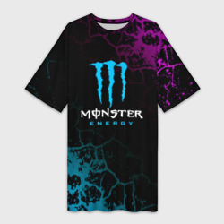 Платье-футболка 3D Monster Energy Трещины