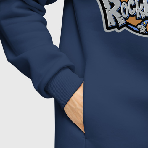 Мужское худи Oversize хлопок Midland rockhounds - baseball team, цвет темно-синий - фото 8