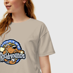 Женская футболка хлопок Oversize Midland rockhounds - baseball team - фото 2