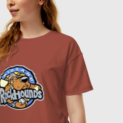 Женская футболка хлопок Oversize Midland rockhounds - baseball team - фото 2