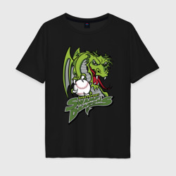 Мужская футболка хлопок Oversize Shreveport swamp dragons - baseball team