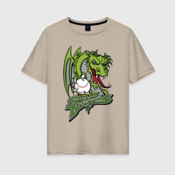 Женская футболка хлопок Oversize Shreveport swamp dragons - baseball team