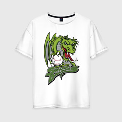 Женская футболка хлопок Oversize Shreveport swamp dragons - baseball team