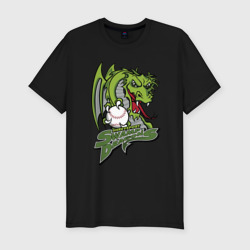 Мужская футболка хлопок Slim Shreveport swamp dragons - baseball team