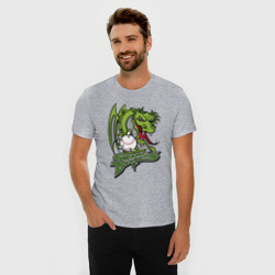 Мужская футболка хлопок Slim Shreveport swamp dragons - baseball team - фото 2