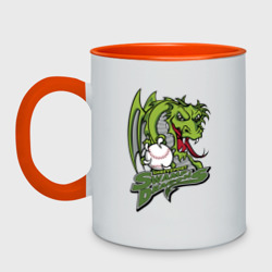 Кружка двухцветная Shreveport swamp dragons - baseball team