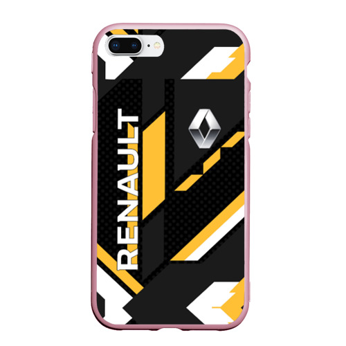 Чехол для iPhone 7Plus/8 Plus матовый Renault geometry sport, цвет розовый