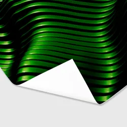 Бумага для упаковки 3D Волны изумрудного металла - фото 2