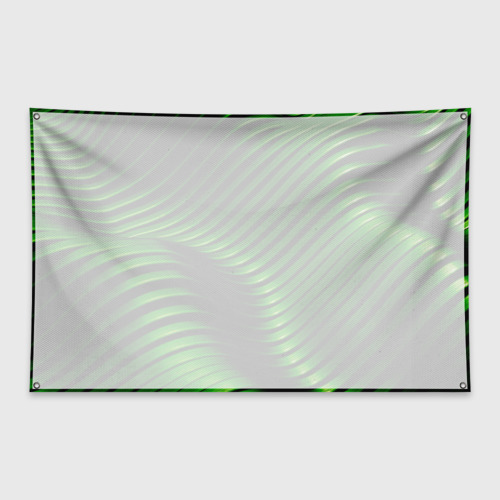 Флаг-баннер Волны изумрудного металла - фото 2