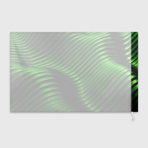 Флаг 3D Волны изумрудного металла - фото 2