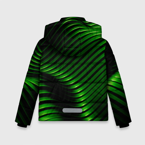 Зимняя куртка для мальчиков 3D Волны изумрудного металла, цвет черный - фото 2