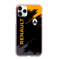 Чехол для iPhone 11 Pro Max матовый Renault брызги красок Рено