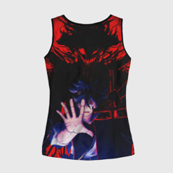 Женская майка 3D Аста и его черный демон клевер