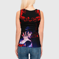 Женская майка 3D Аста и его черный демон клевер - фото 2