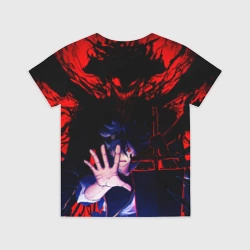 Детская футболка 3D Аста и его черный демон клевер