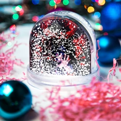 Игрушка Снежный шар Аста и его черный демон клевер - фото 2