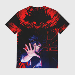 Мужская футболка 3D Аста и его черный демон клевер