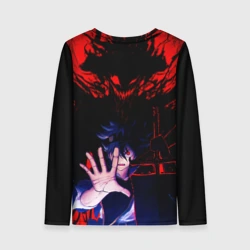 Женский лонгслив 3D Аста и его черный демон клевер