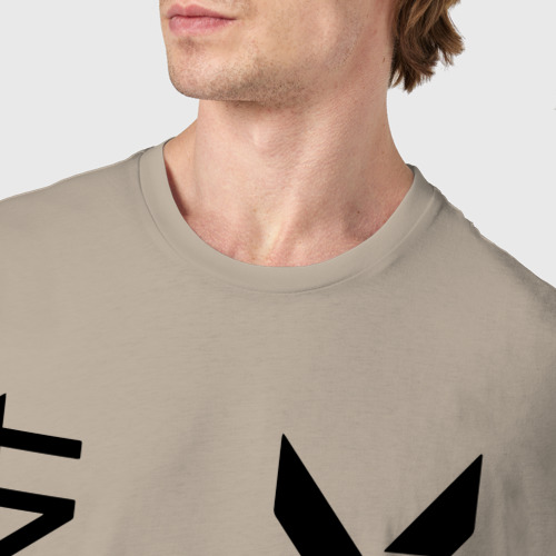 Мужская футболка хлопок Valorant геймплей, цвет миндальный - фото 6