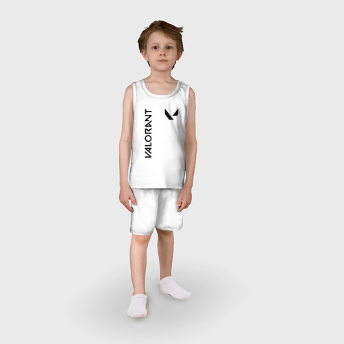 Детская пижама с шортами хлопок Valorant геймплей, цвет белый - фото 3