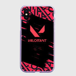Чехол для iPhone XS Max матовый Valorant паттерн