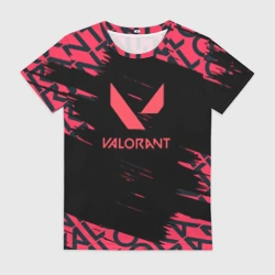Женская футболка 3D Valorant паттерн