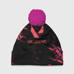 Шапка 3D c помпоном Valorant паттерн