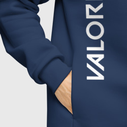 Худи с принтом [Valorant] - Logo для мужчины, вид на модели спереди №6. Цвет основы: темно-синий