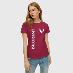 Женская футболка хлопок [Valorant] - Logo - фото 2