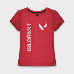 Женская футболка хлопок Slim [Valorant] - Logo
