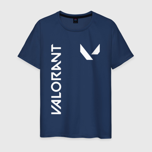 Мужская футболка хлопок [Valorant] - Logo, цвет темно-синий