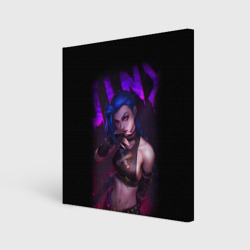 Холст квадратный Jinx Arcane надпись league of Legends