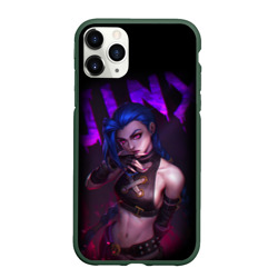 Чехол для iPhone 11 Pro матовый Jinx Arcane надпись league of Legends