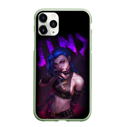 Чехол для iPhone 11 Pro матовый Jinx Arcane надпись league of Legends