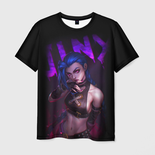 Мужская футболка 3D Jinx Arcane надпись league of Legends, цвет 3D печать