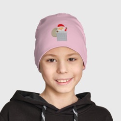 Детская шапка демисезонная Дед Мороз в трубе - фото 2